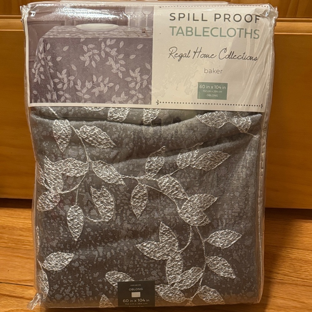 Regal Home Collections Gray Tablecloth